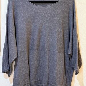 PURE JILL Wearever Collection Gray Lightweight Oversized Sweater Top Size SM